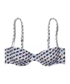 Tory Burch Printed Underwire Bikini Top In Gray
