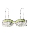 Tory Burch Printed Underwire Bikini Top In Multi