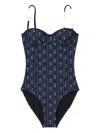 Tory Burch Underwired Swimsuit Adjustable Straps Patterned In Multi