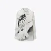 Shop Tory Burch Printed Viscose Shirt