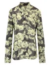 Tory Burch Printed Viscose Shirt Shirts Green