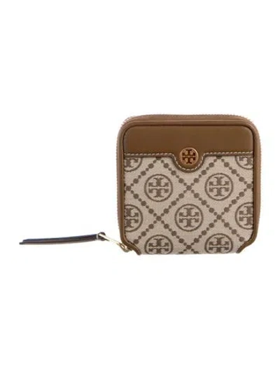 Pre-owned Tory Burch Printed Wallet In Brown