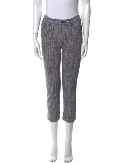 Pre-owned Tory Burch Printed Wide Leg Pants In Blue