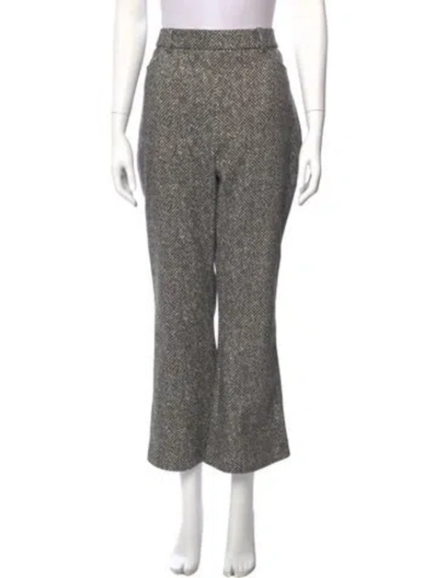 Pre-owned Tory Burch Printed Wide Leg Pants In Green