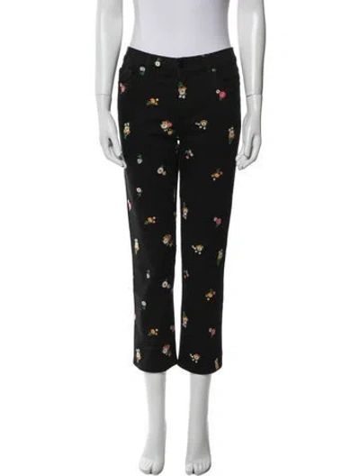 Pre-owned Tory Burch Printed Wide Leg Pants In Multi