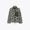 Tory Burch Prismatic T Monogram Fleece Jacket In Black