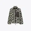 Tory Burch Prismatic T Monogram Fleece Jacket In Brown
