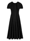 Tory Burch Balloon-sleeved Midi Linen Dress