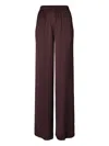 Tory Burch Pintuck Wide-leg Satin Trousers In Multi