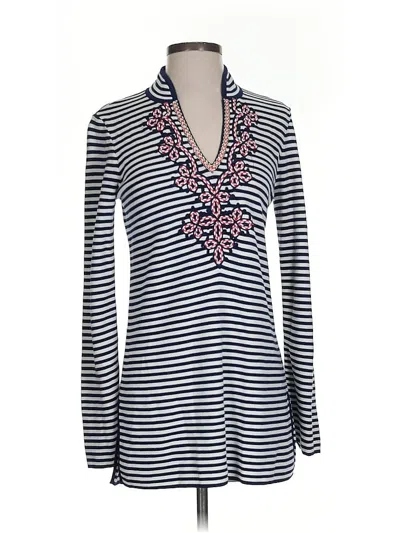 Pre-owned Tory Burch Pullover Sweater In Blue