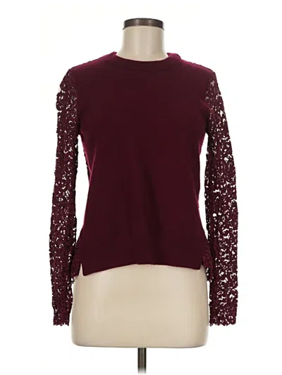 Pre-owned Tory Burch Pullover Sweater In Burgundy