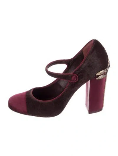 Pre-owned Tory Burch Pumps In Burgundy