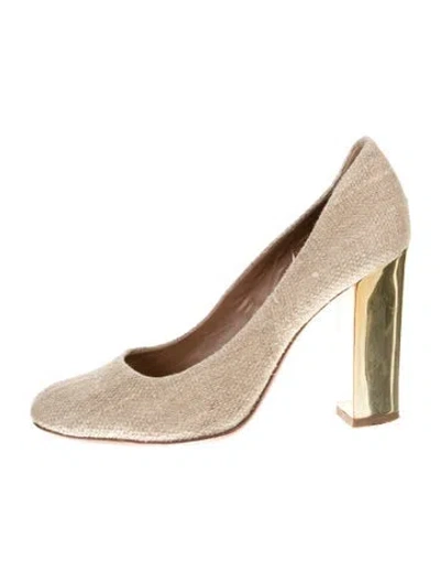 Pre-owned Tory Burch Pumps In Neutral