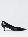 Tory Burch 45 Double T Leather Pumps In Schwarz