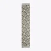 Tory Burch Logo-pattern Fringed Scarf In White
