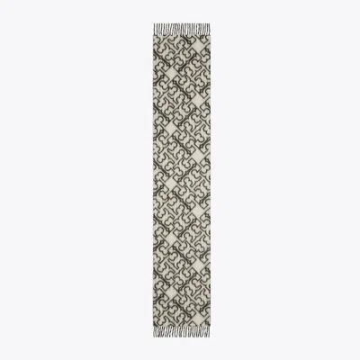 Tory Burch Puzzle Logo Scarf In Multi