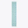 Tory Burch Logo-pattern Fringed Scarf In Multi