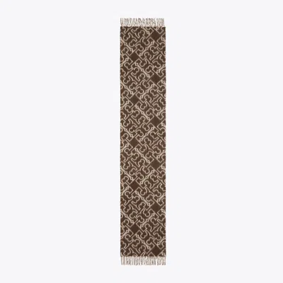 Tory Burch Puzzle Logo Scarf In Multi