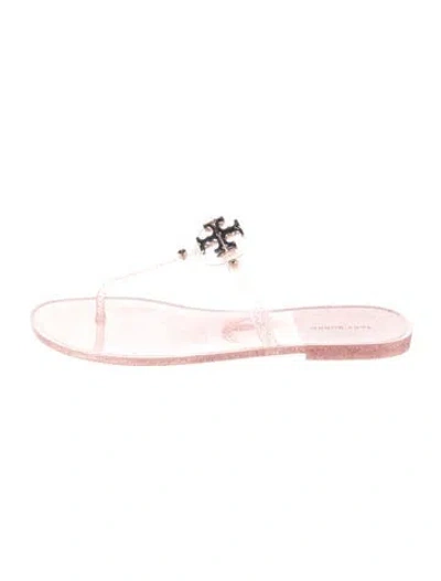 Pre-owned Tory Burch Pvc Flip Flops In Pink