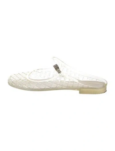 Pre-owned Tory Burch Pvc Mules In Clear