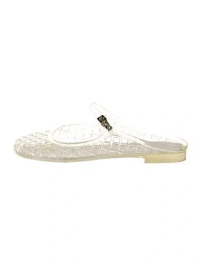 Pre-owned Tory Burch Pvc Mules In White