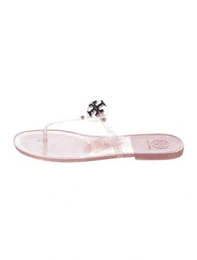 Pre-owned Tory Burch Pvc Slides In Pink