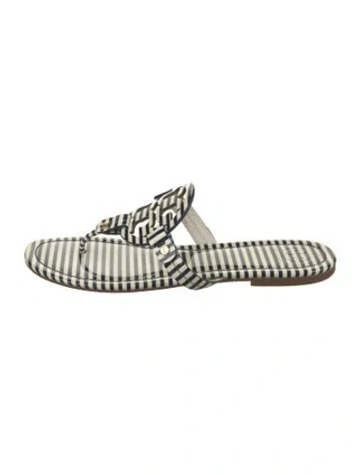 Pre-owned Tory Burch Pvc Striped In White