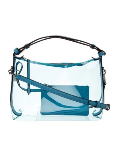 Pre-owned Tory Burch Pvc Top Handle Bag In Blue