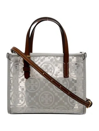 Pre-owned Tory Burch Pvc Top Handle Bag In White