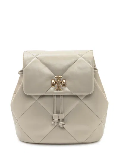 Tory Burch Quilted Backpack With Adjustable Shoulder Straps In Sand