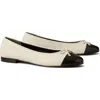 Tory Burch Quilted Cap Toe Ballet Flat In Multi