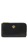 Tory Burch Quilted Card Case In Black