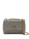 Tory Burch Quilted Chain Leather Shoulder Bag In Gray