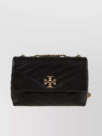 Tory Burch Quilted Chevron Shoulder Bag In Black