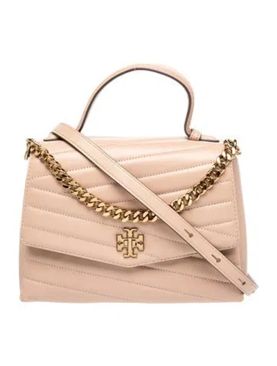 Pre-owned Tory Burch Quilted Clutch In Orange