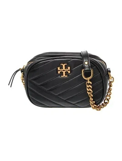 Pre-owned Tory Burch Quilted Crossbody Bag In Black