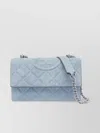 Tory Burch Fleming Small Convertible Denim Shoulder Bag