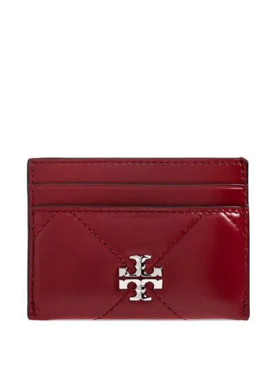Tory Burch Quilted-design Card Holder In Red