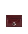 Tory Burch Quilted Purses And Card Holders Collection In Burgundy