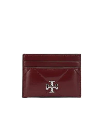 Tory Burch Quilted-design Card Holder In Red