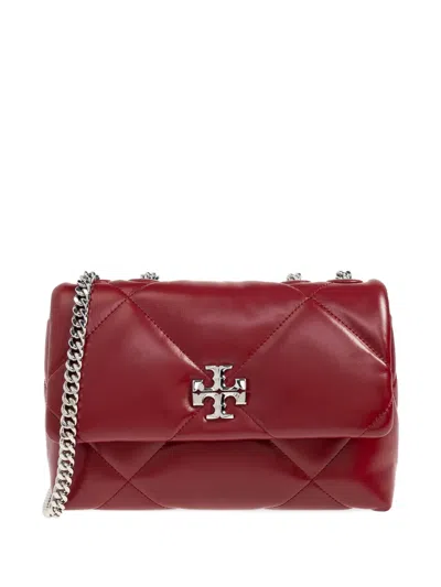 Tory Burch Quilted-design Logo-detail Chain Shouder Bag In Red