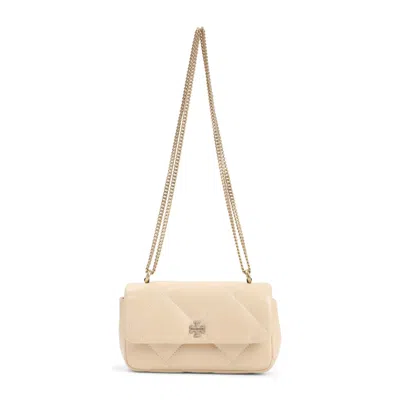 Tory Burch Quilted Flap Shoulder Bag In Neutrals