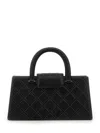 Tory Burch Quilted Rectangular Cross-body Bag With Top Handle In Black