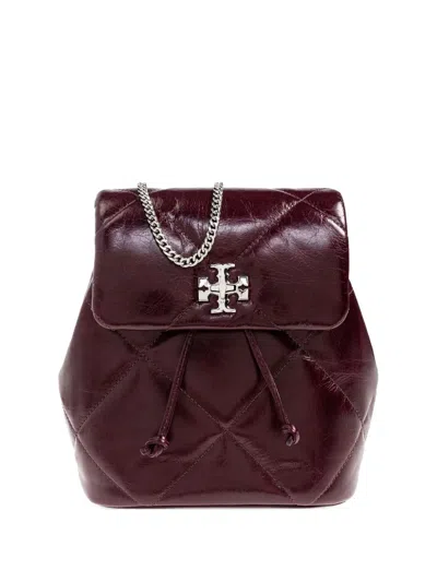 Tory Burch Quilted Leather Backpack In Purple