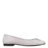 Tory Burch Quilted Ballerina Shoes In Grey