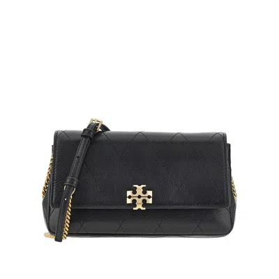 Tory Burch Shoulder Bag Quilted Design Chain Strap In Black