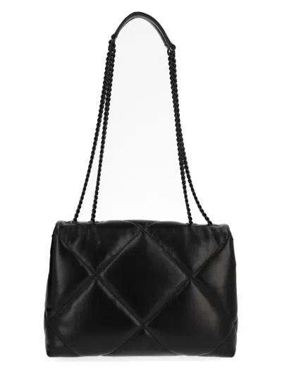 Tory Burch Quilted Leather Shoulder Bag In Black