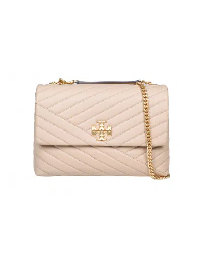 Tory Burch Quilted Leather Shoulder Bag In Desert