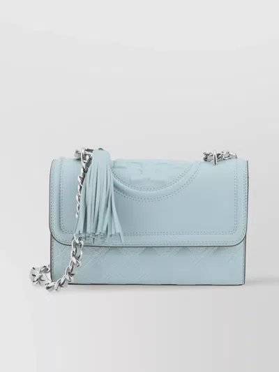 Tory Burch Fleming Small Quilted Leather Convertible Shoulder Bag In Blue