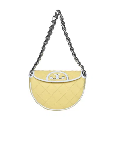 Tory Burch Quilted Leather Tote Bag In Nude
